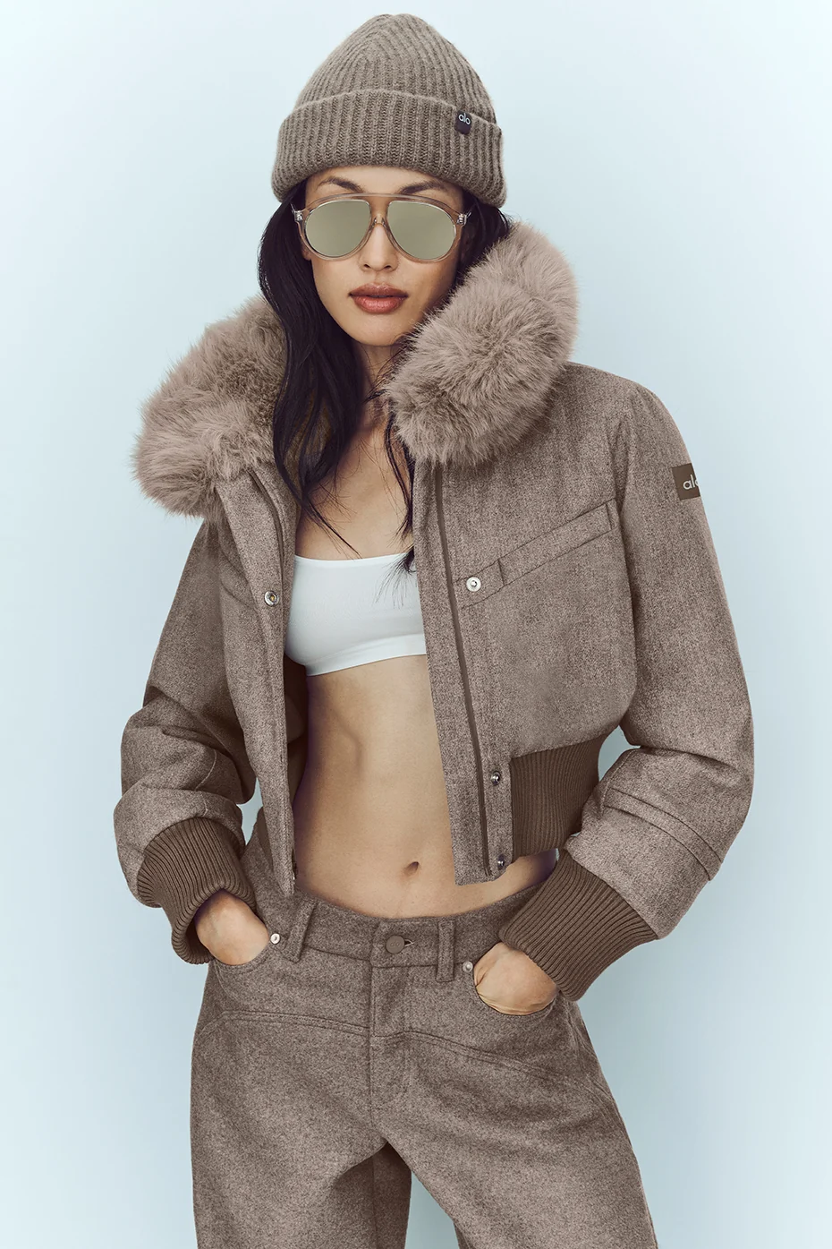 Wool Blend Bunny Slope Jacket - Alpine Cocoa Heather - Image 4