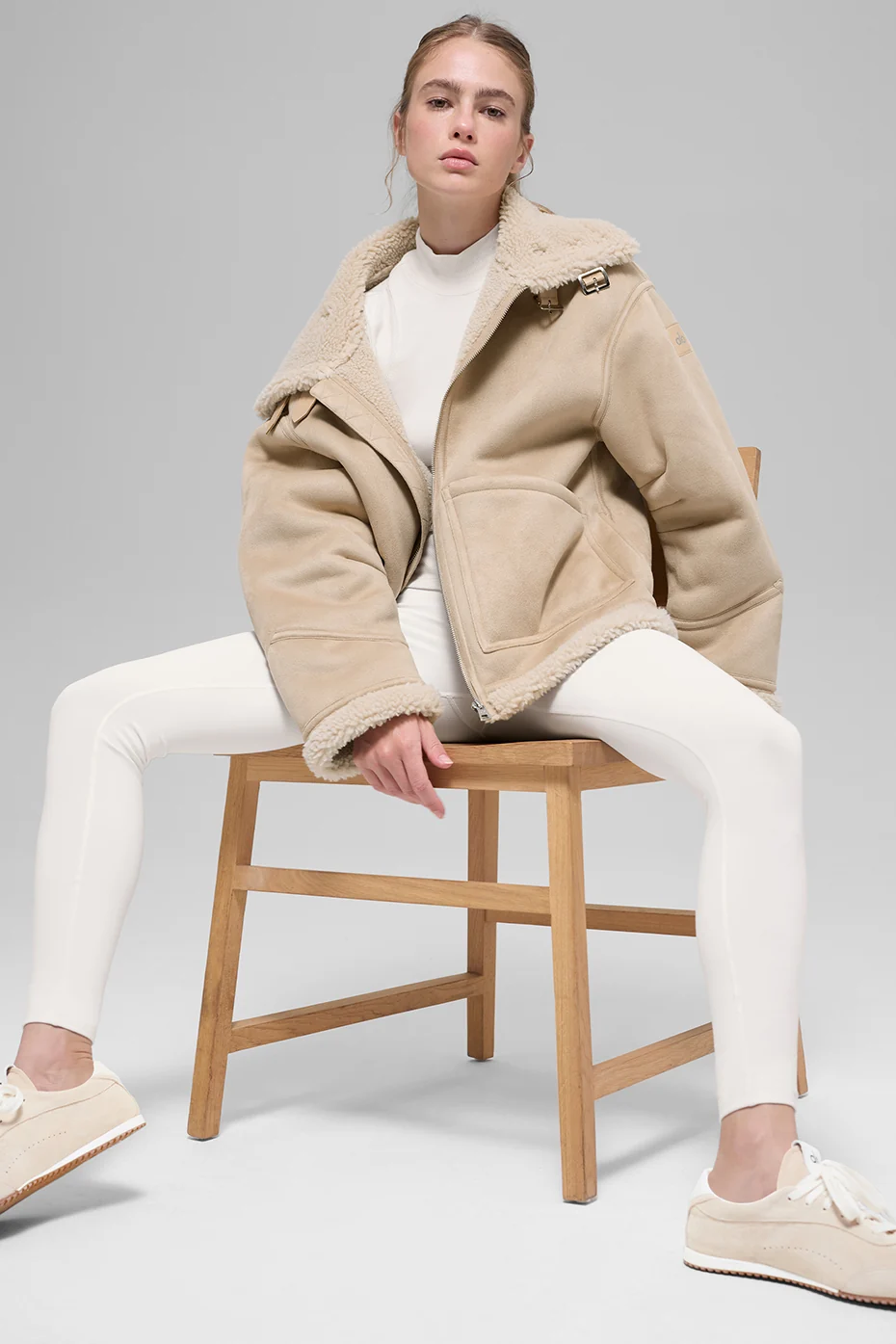Faux Shearling Grand Jacket - Woodland Tan - Image 6