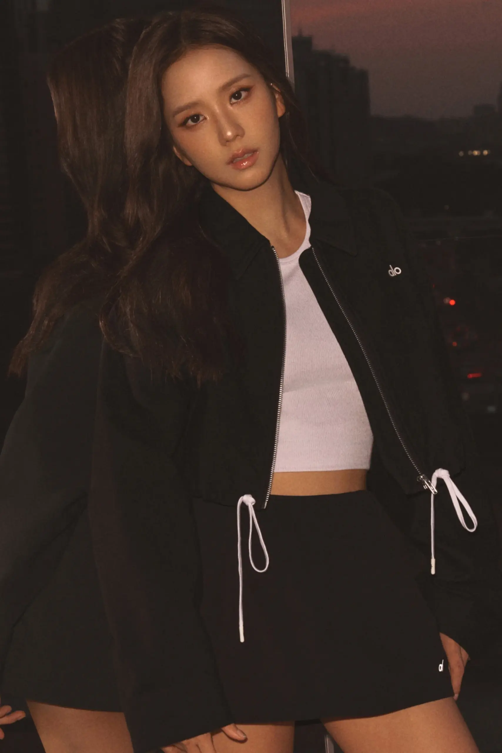 Cropped Fan Favorite Full Zip Jacket - Black