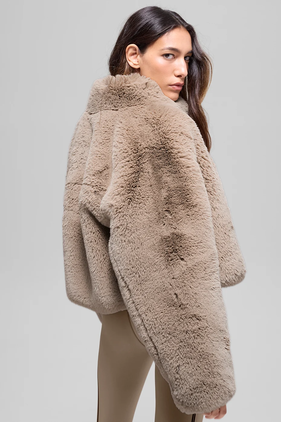 Faux Fur Allure Jacket - Oat - Image 3