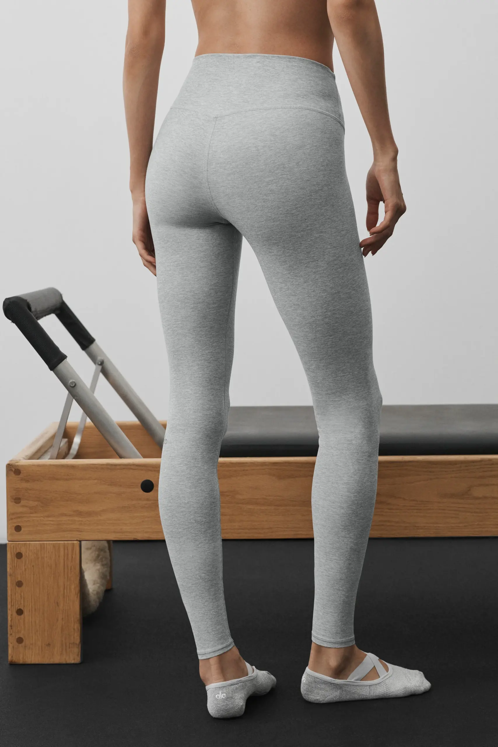 Alosoft High-Waist 7/8 Highlight Legging - Vintage Athletic Heather - Image 4
