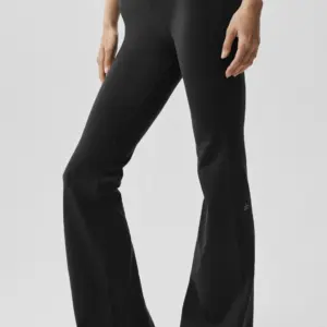 Airbrush Low-Rise Flare Legging (Regular) - Black