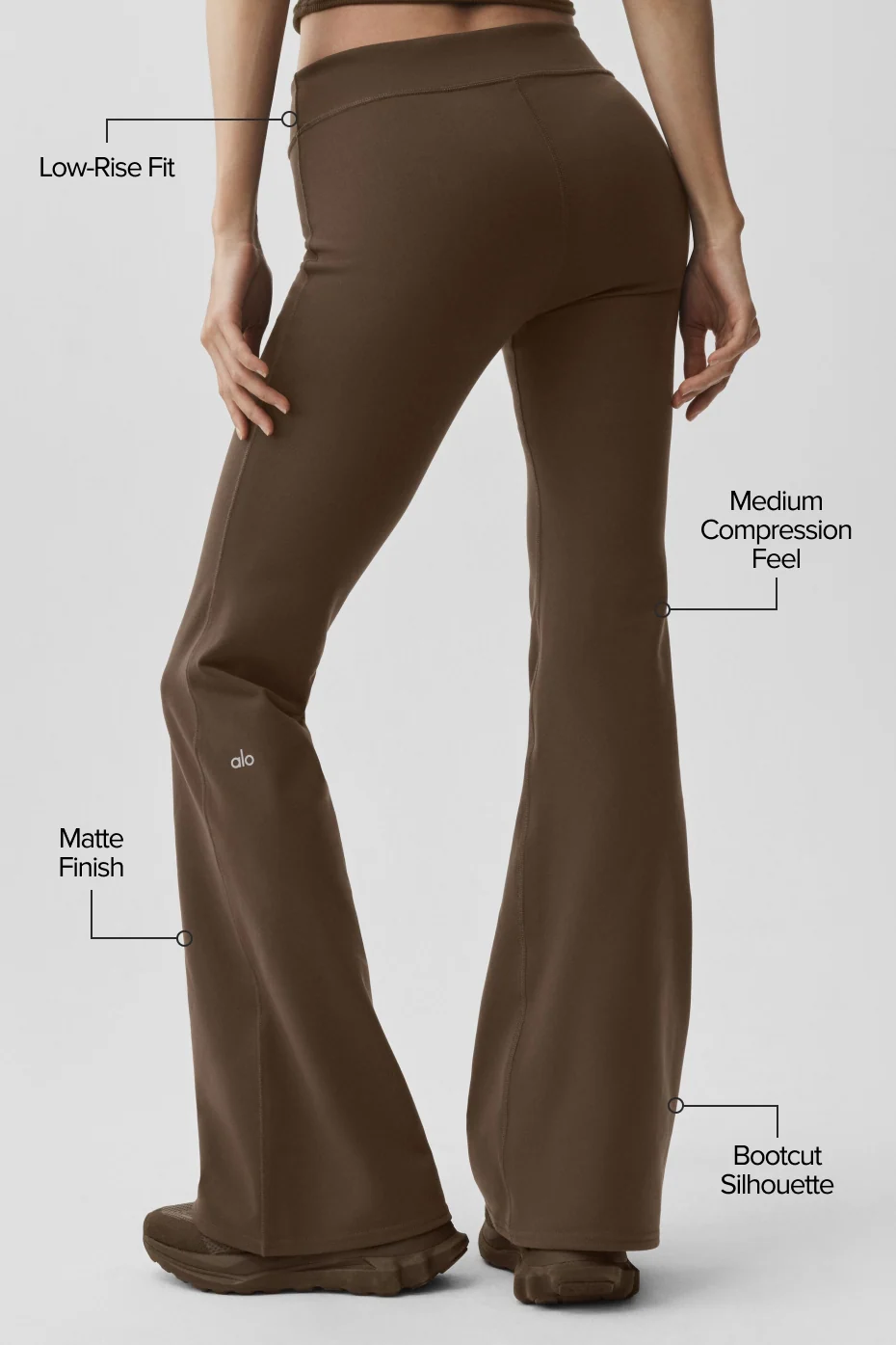 Airbrush Low-Rise Flare Legging (Regular) - Espresso - Image 2