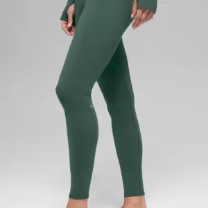 Airbrush Winter Warm High-Waist Nocturne Legging - Clover Green