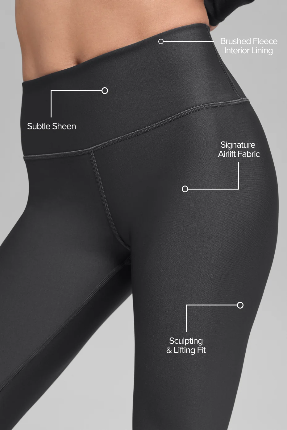 Airlift Winter Warm High-Waist Legging - Anthracite - Image 2