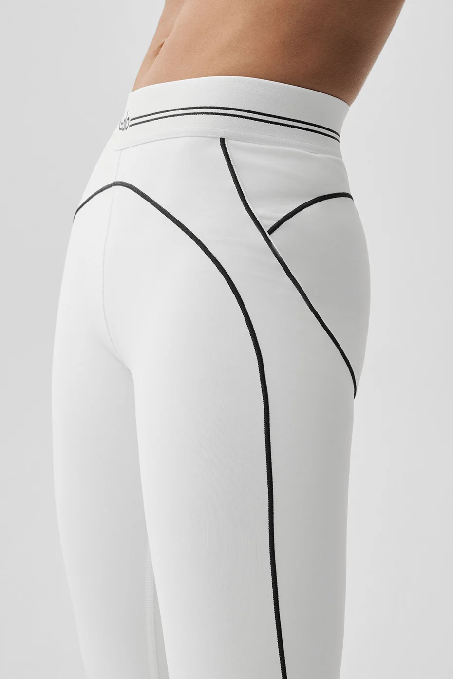 Airbrush High-Waist Heart Throb Legging - White/Black - Image 4