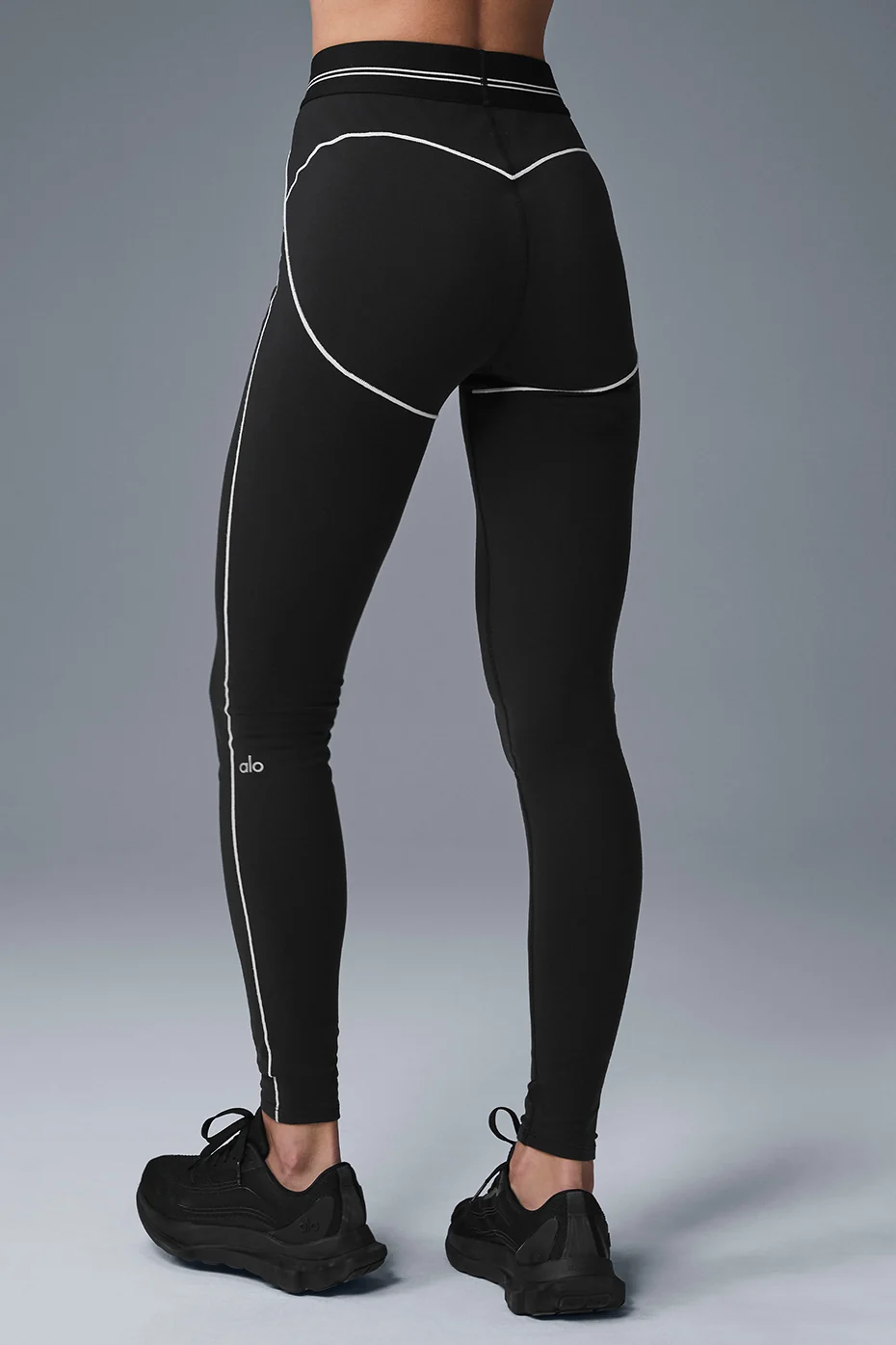 Airbrush High-Waist Heart Throb Legging - Black/White - Image 5