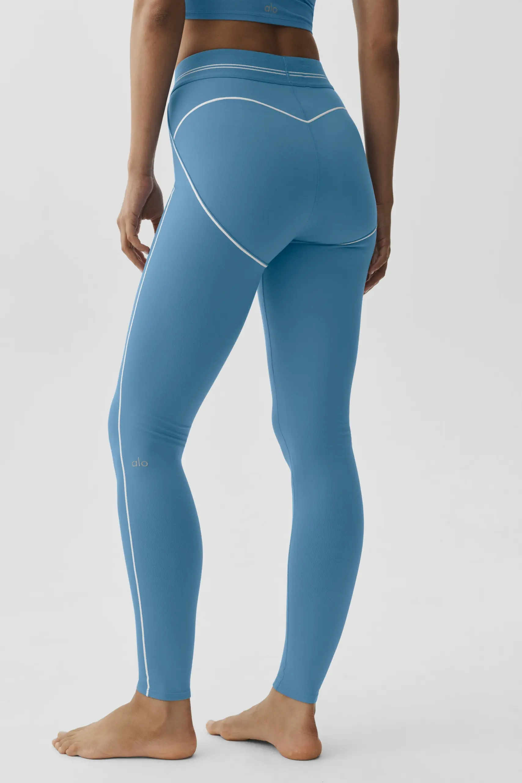 Airbrush High-Waist Heart Throb Legging - California Blue/White - Image 2