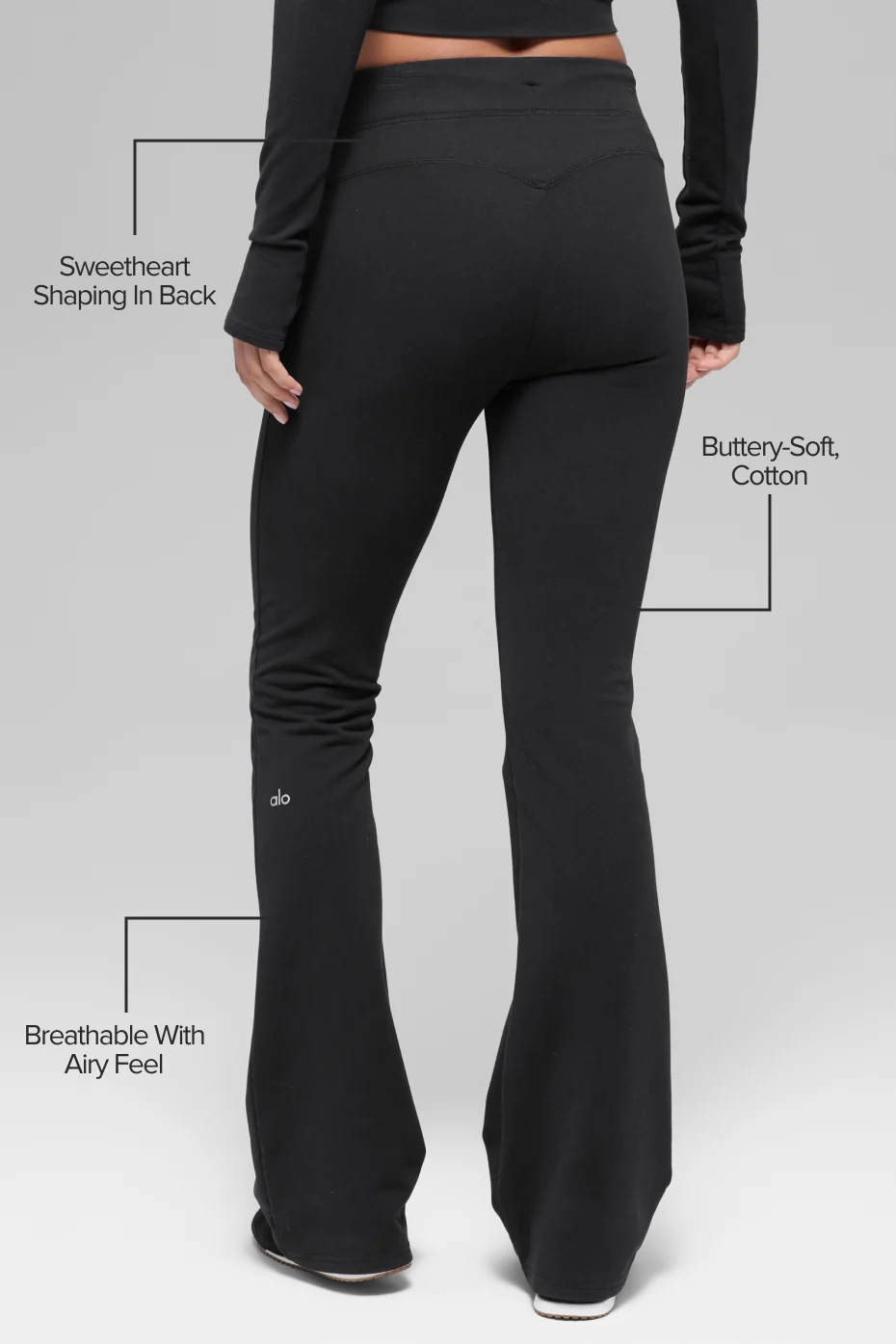 Sway Bootcut Sweatpant - Black - Image 2