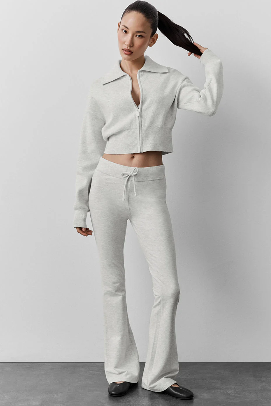 Sway Bootcut Sweatpant - White Heather