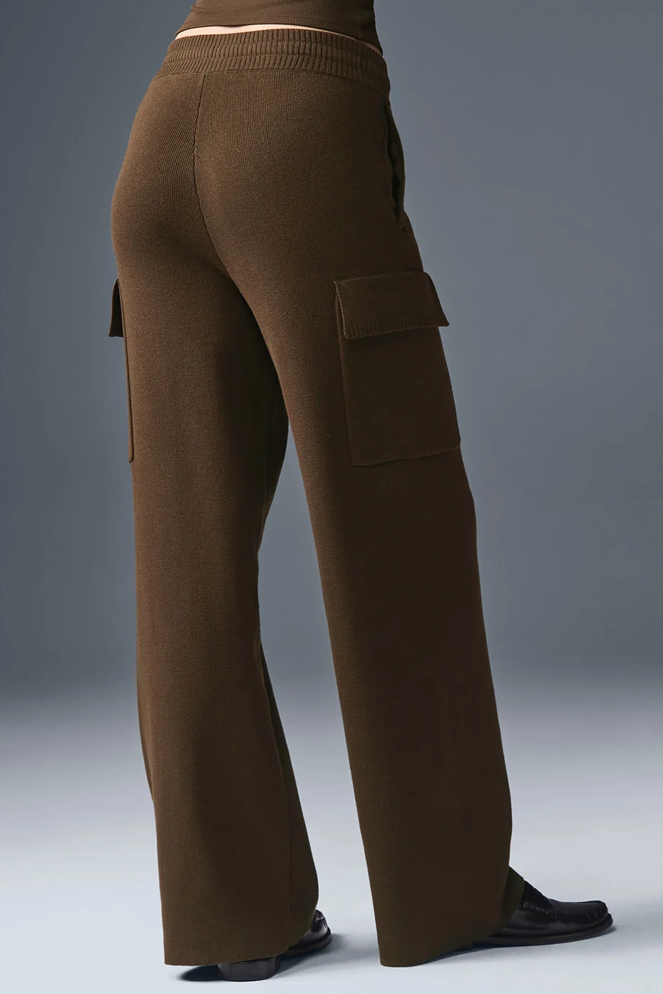 Scholar Knit High-Waist Cargo Pant - Espresso - Image 3