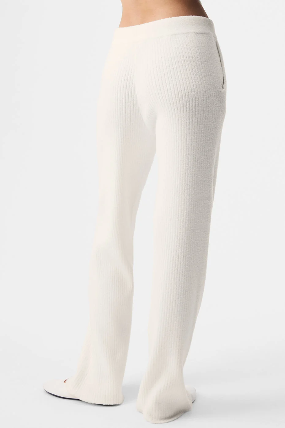 Snuggle Up Sweater High-Waist Wide Leg Pant - Ivory - Image 3