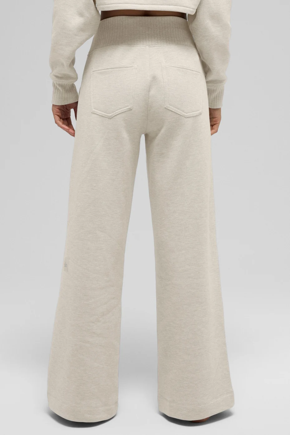 Serenity Wide Leg Sweatpant - Oatmeal Heather - Image 4