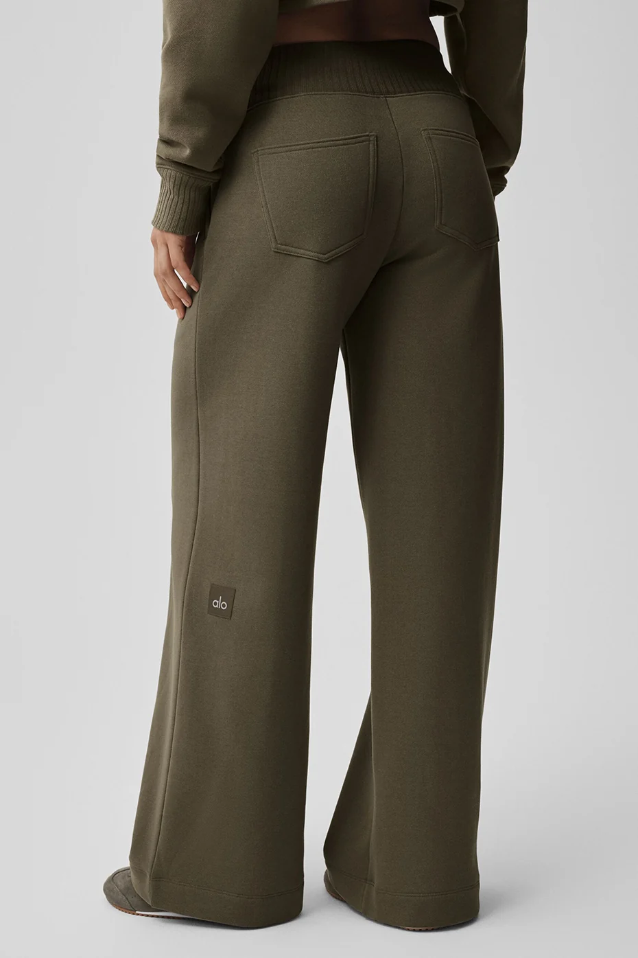 Serenity Wide Leg Sweatpant - Olive Tree - Image 4