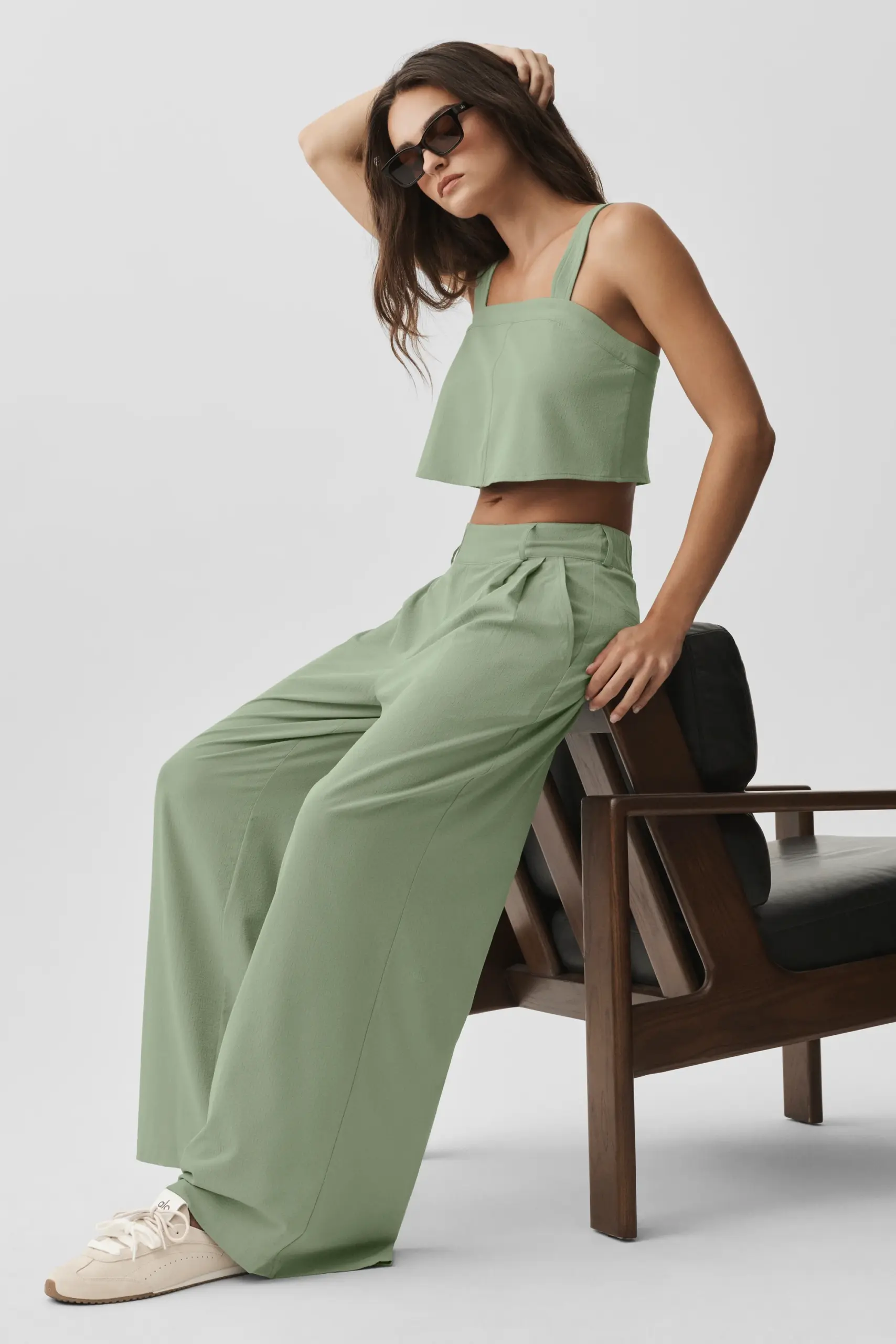 High-Waist Dreamscape Trouser (Regular) - Dune Grass - Image 6