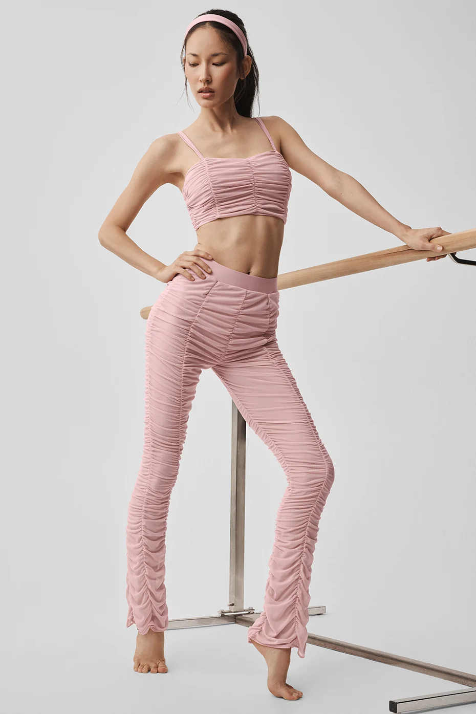 Airlift Mesh High-Waist Cherish Legging - Vintage Pink - Image 6