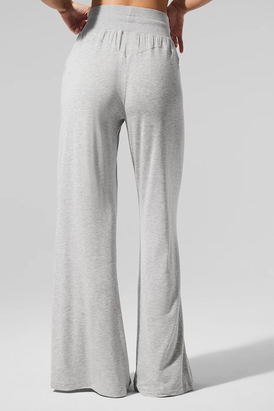 Semi-Sheer Delicate Lounge Flare Pant (Regular) - Athletic Heather Grey - Image 3