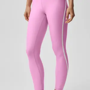Airlift High Waist Charger 7/8 Legging - Candy Heart Pink/White