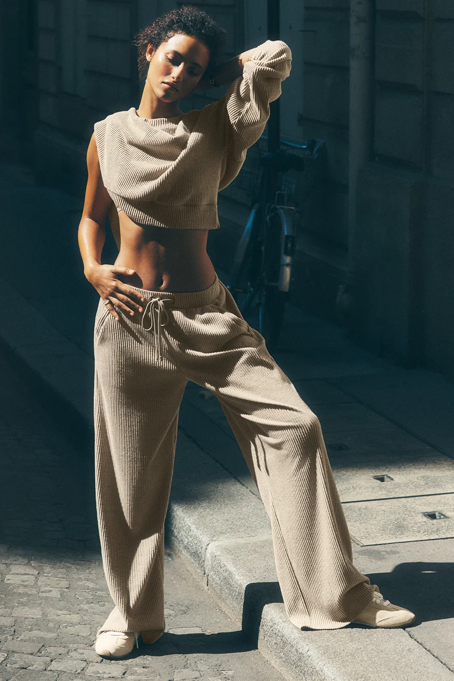 Muse Wide Leg Pant - Gravel Heather