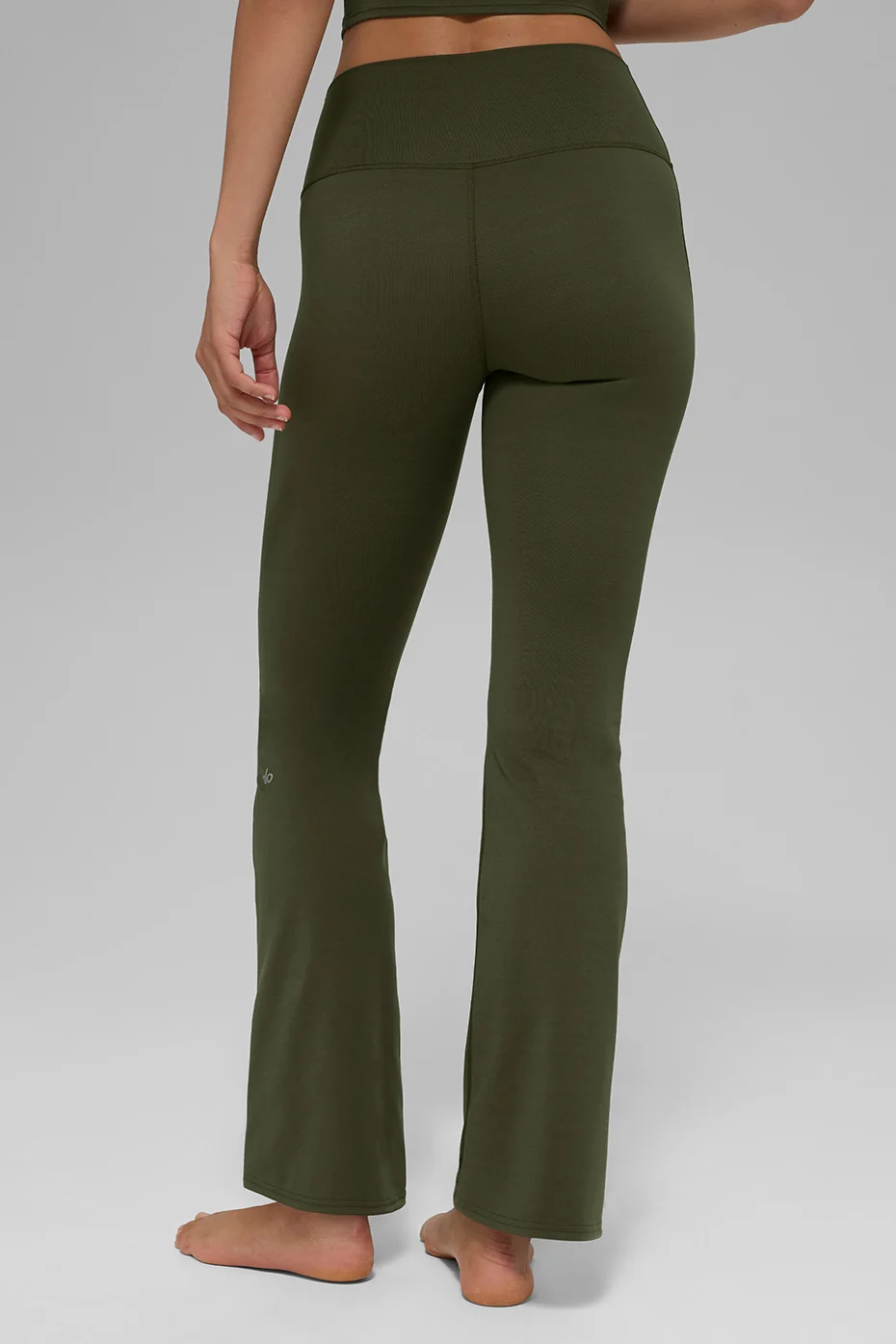 ALO Softsculpt High-Waist Bootcut Legging (Short) - Green Olive - Image 2