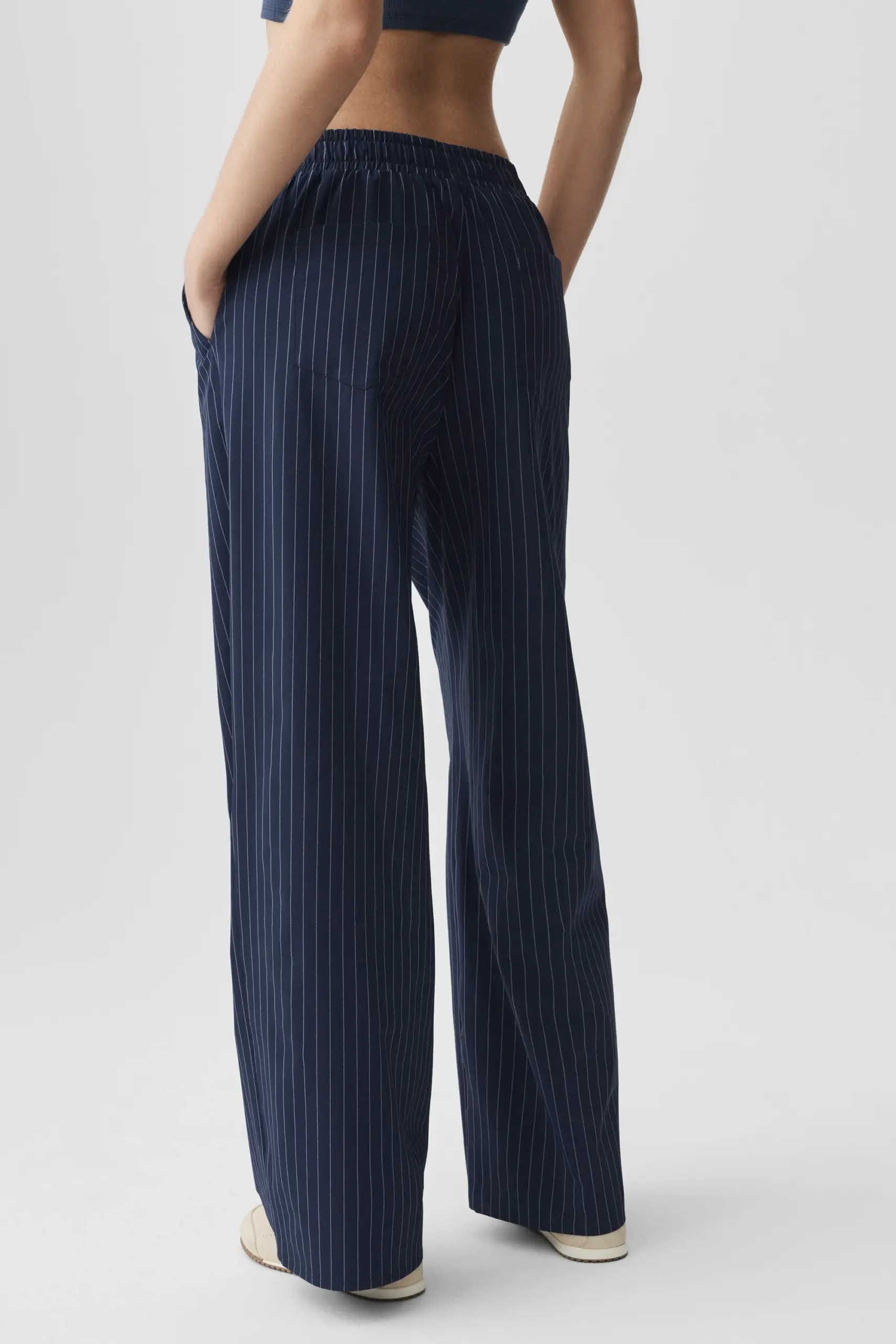 Pinstripe Daylight Boxer Pant (Regular) - Navy/Ivory - Image 2
