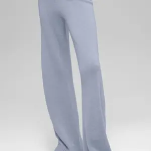 Wool Cashmere High-Waist New Class Wide Leg Pant - Winter Frost