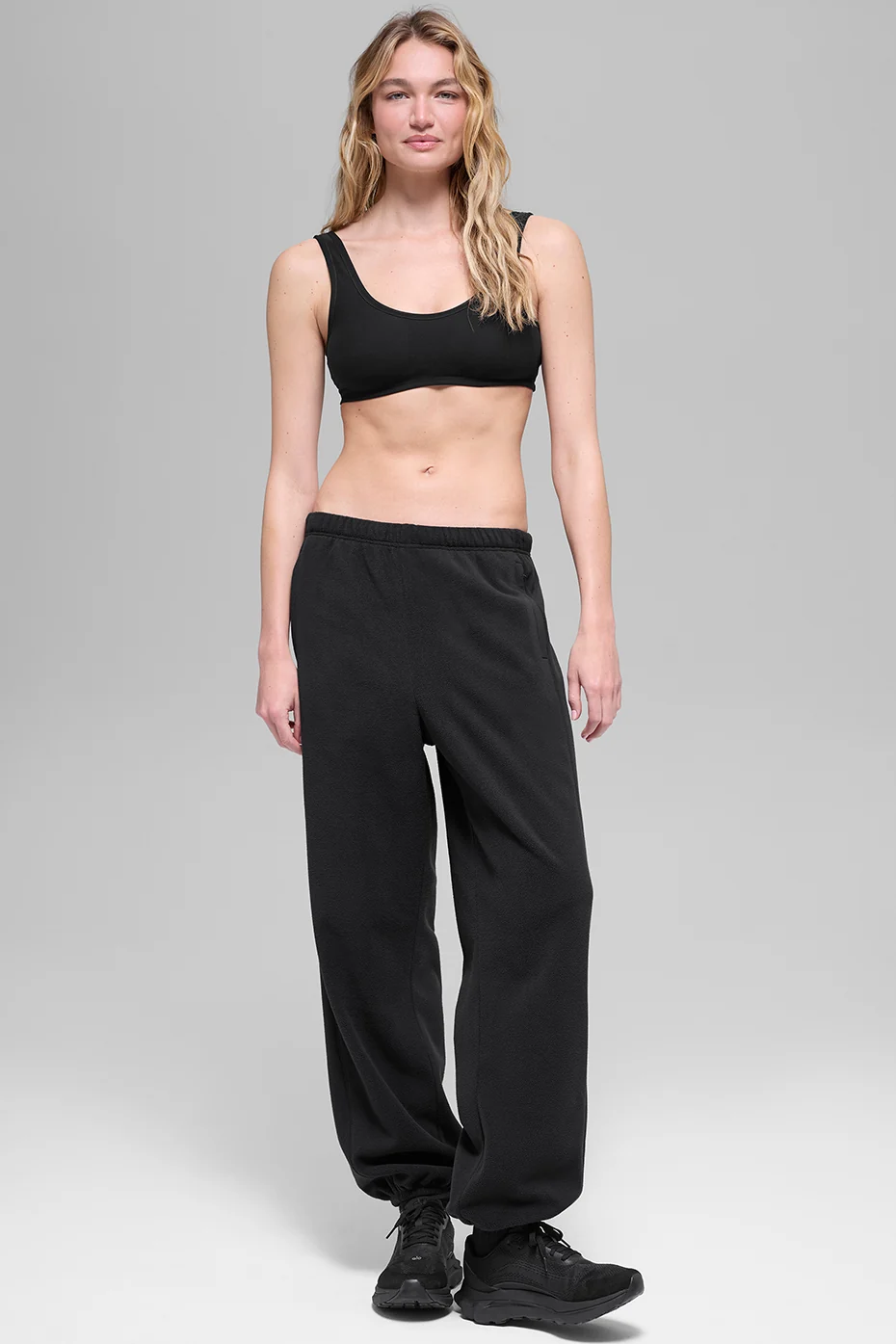 Polar Fleece High-Waist Retreat Jogger - Black - Image 4
