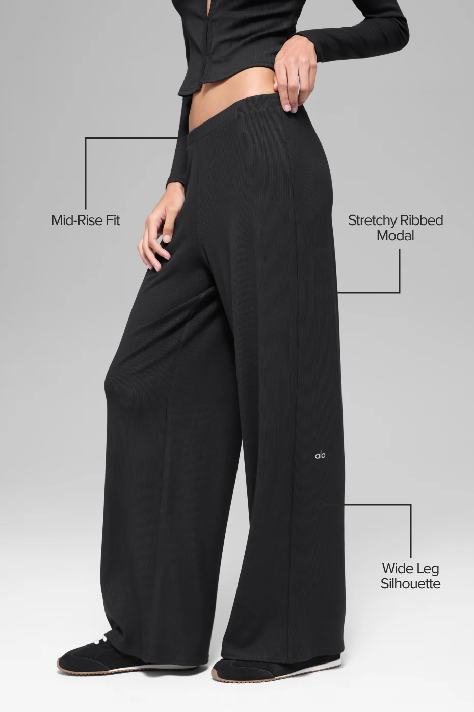 Mid-Rise Dreamlight Straight Pant - Black - Image 2
