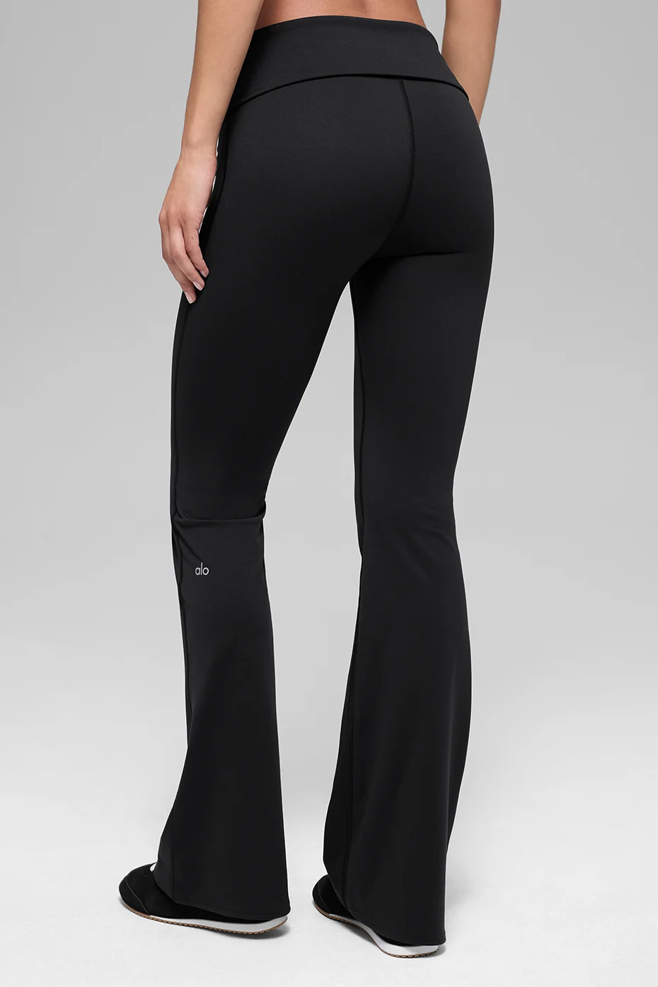 ALO Softsculpt Foldover Flare Legging (Regular) - Black - Image 5