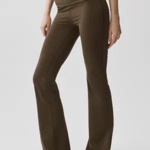 ALO Softsculpt Foldover Flare Legging (Regular) - Espresso