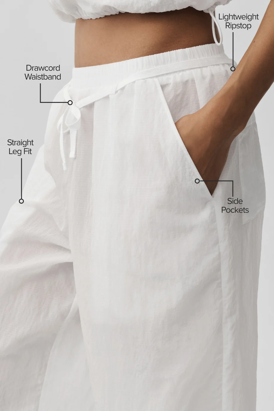 Ripstop Electric Straight Leg Pant - White - Image 2