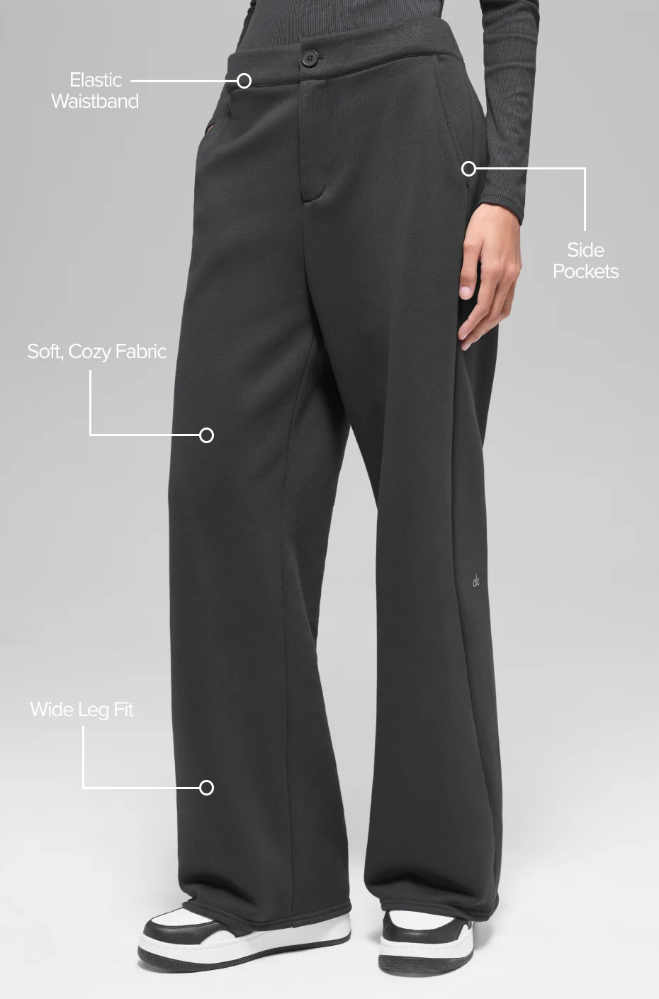 High-Waist Sweatpant Trouser - Anthracite - Image 2