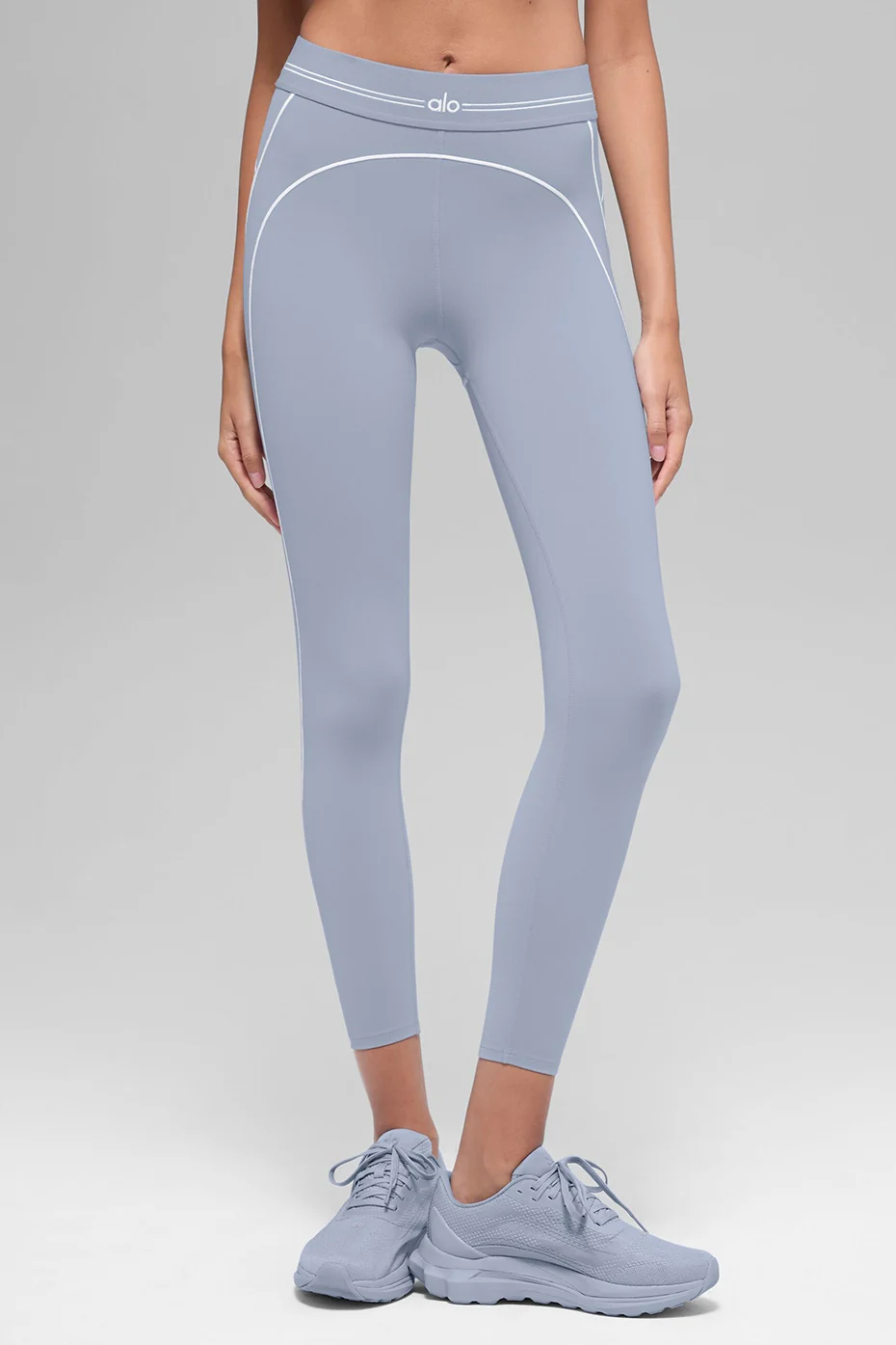 Airbrush High-Waist 7/8 Heart Throb Legging - Winter Frost/White - Image 3