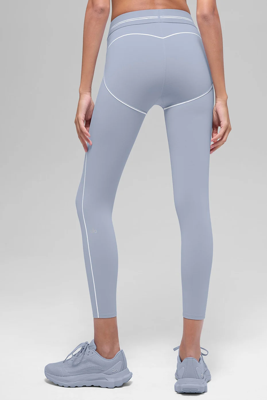 Airbrush High-Waist 7/8 Heart Throb Legging - Winter Frost/White - Image 2
