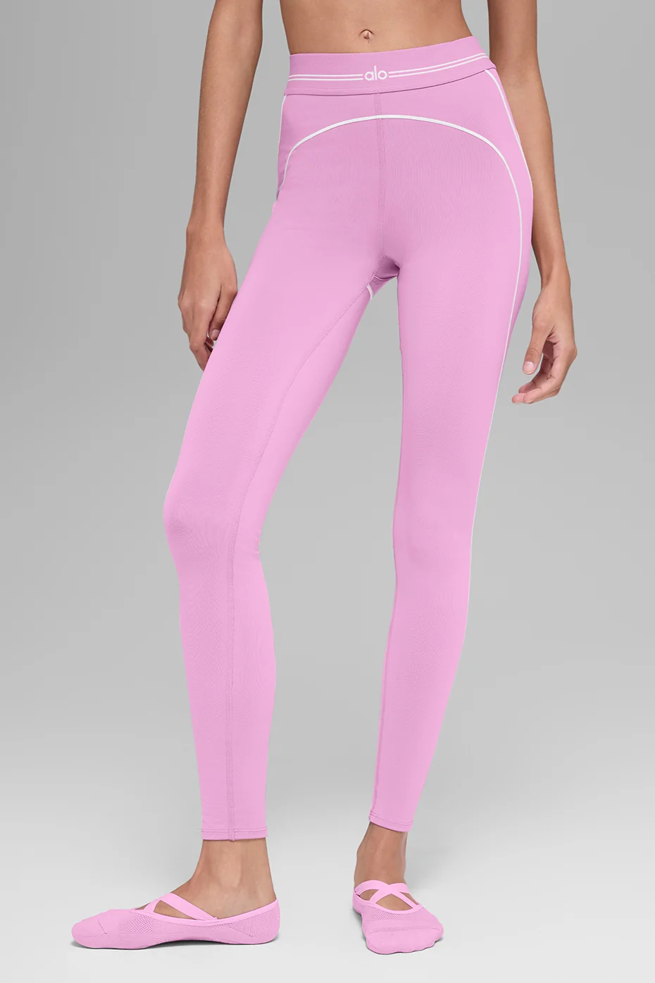 Airbrush High-Waist 7/8 Heart Throb Legging - Candy Heart Pink/White - Image 3