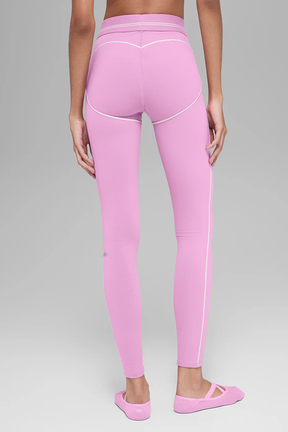 Airbrush High-Waist 7/8 Heart Throb Legging - Candy Heart Pink/White - Image 2