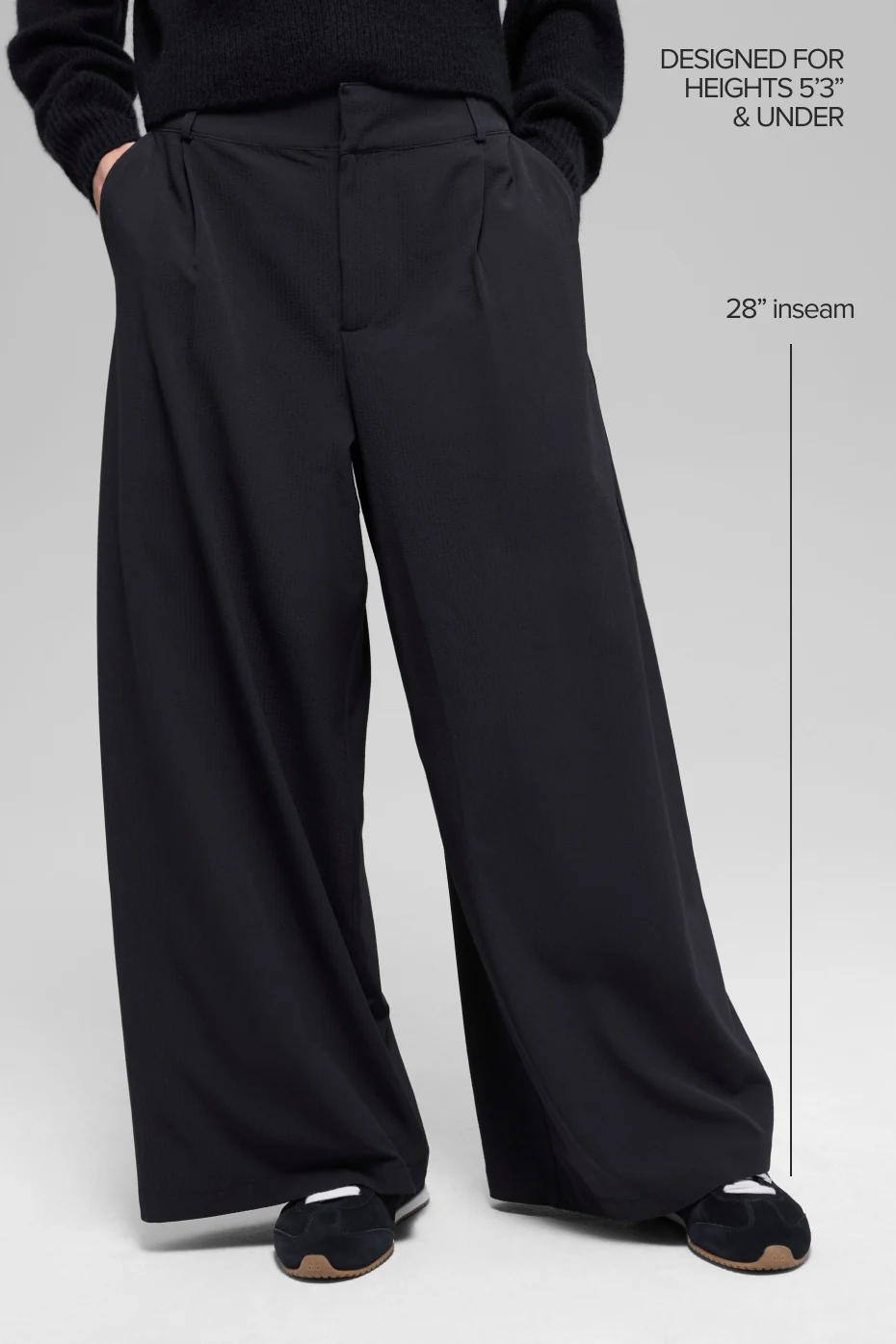 High-Waist Dreamscape Trouser (Short) - Black - Image 2