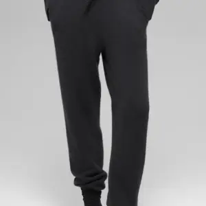 Wool Cashmere High-Waist New Class Jogger - Black