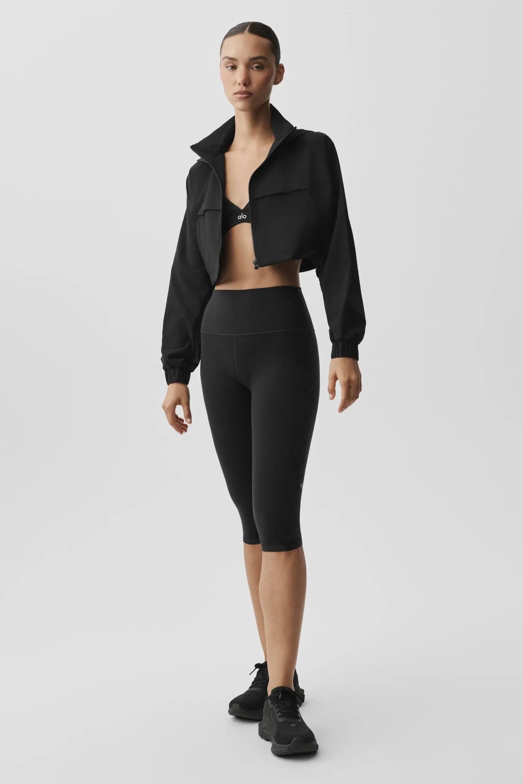 16 High-Waist Airbrush Capri - Black - Image 6