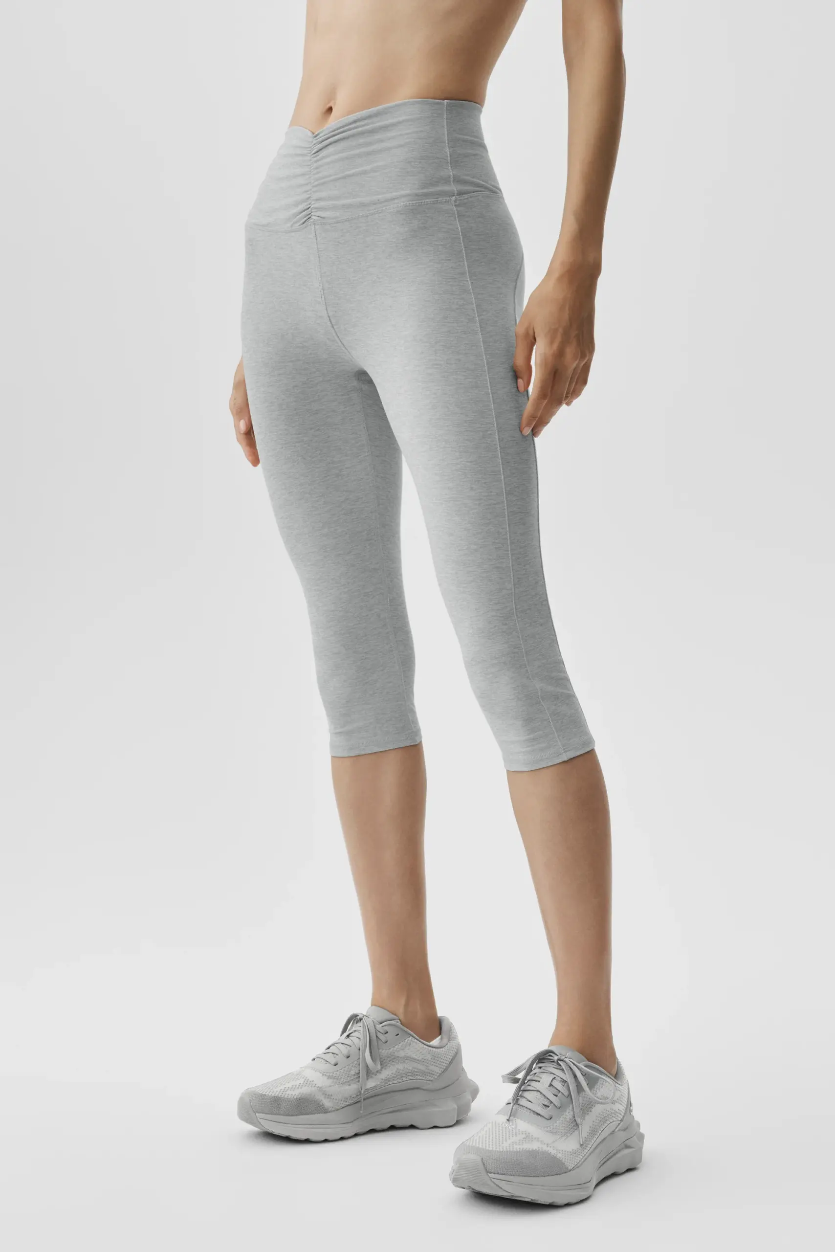 Alosoft High-Waist Intuition Capri - Vintage Athletic Heather - Image 3