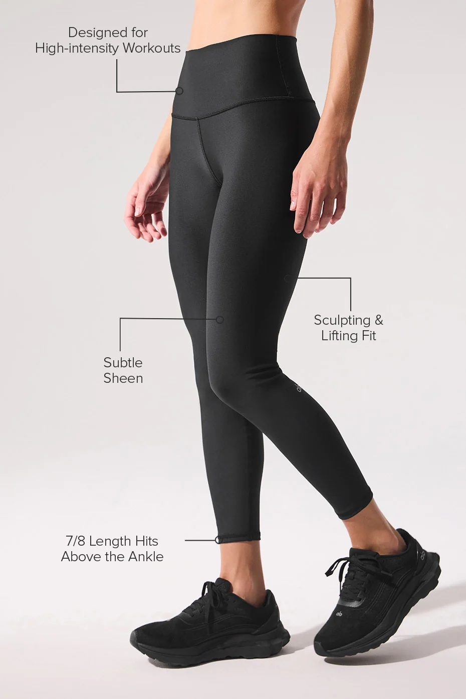 7/8 High-Waist Airlift Legging - Black - Image 2