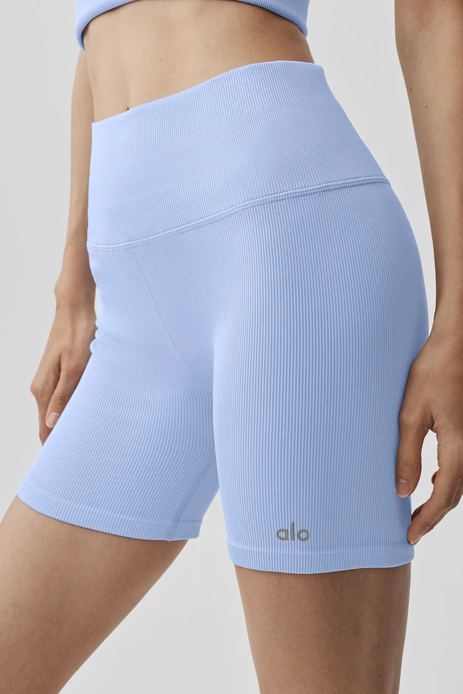 5 Seamless Ribbed Favorite Short - Light Provence Blue - Image 2