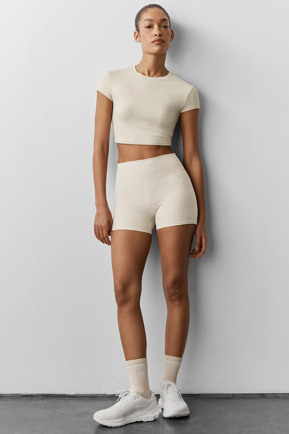 3 Alosoft High-Waist Carefree Short - Oatmeal Heather
