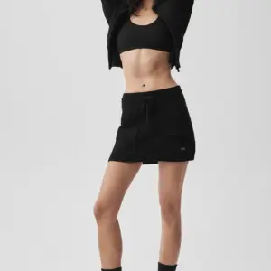 Scholar Knit Cargo Skirt - Black