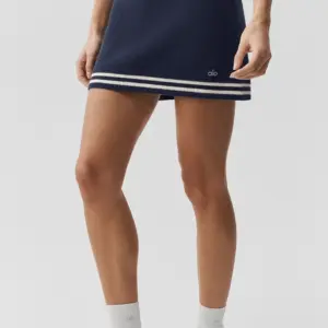 Tennis Club Sweater Knit Skirt - Navy/Ivory