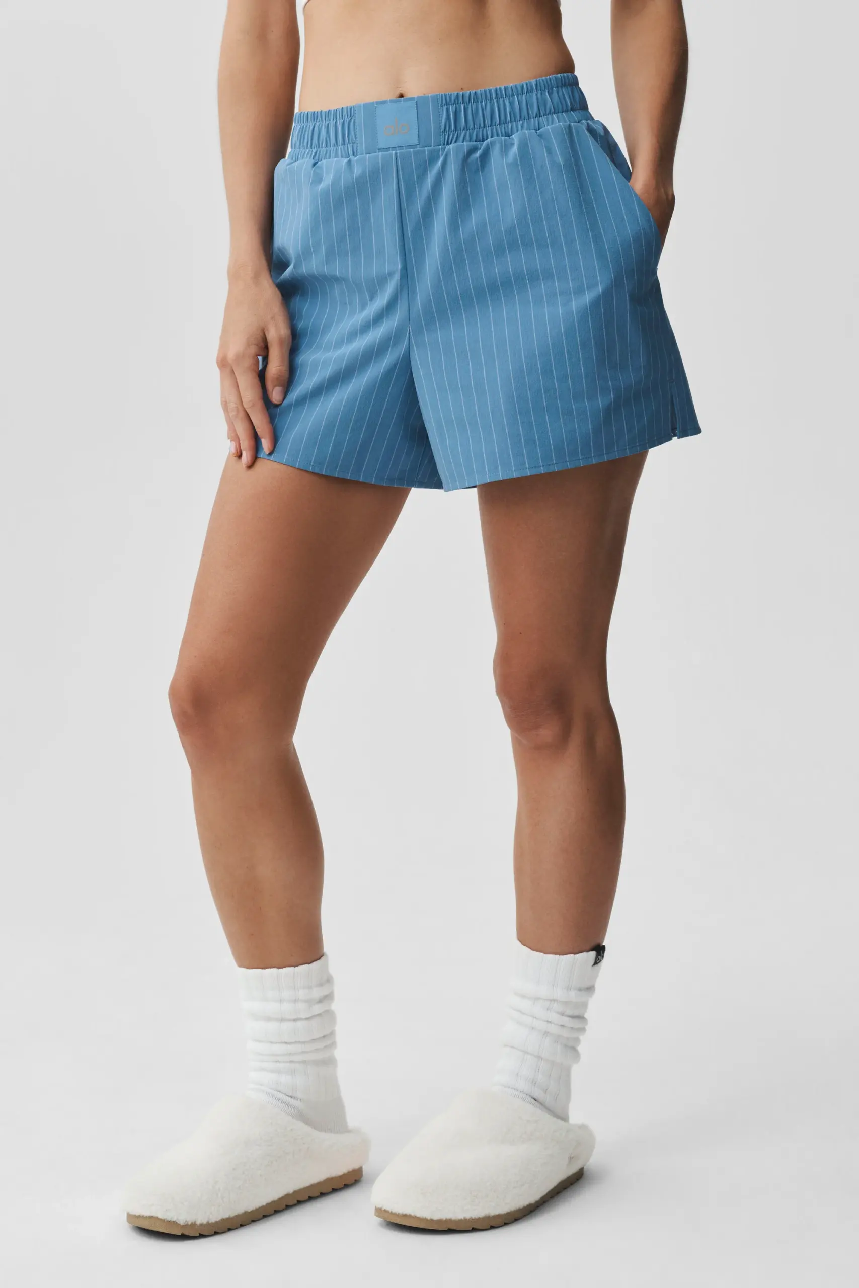 Pinstripe Daylight Boxer Short - California Blue/White - Image 3