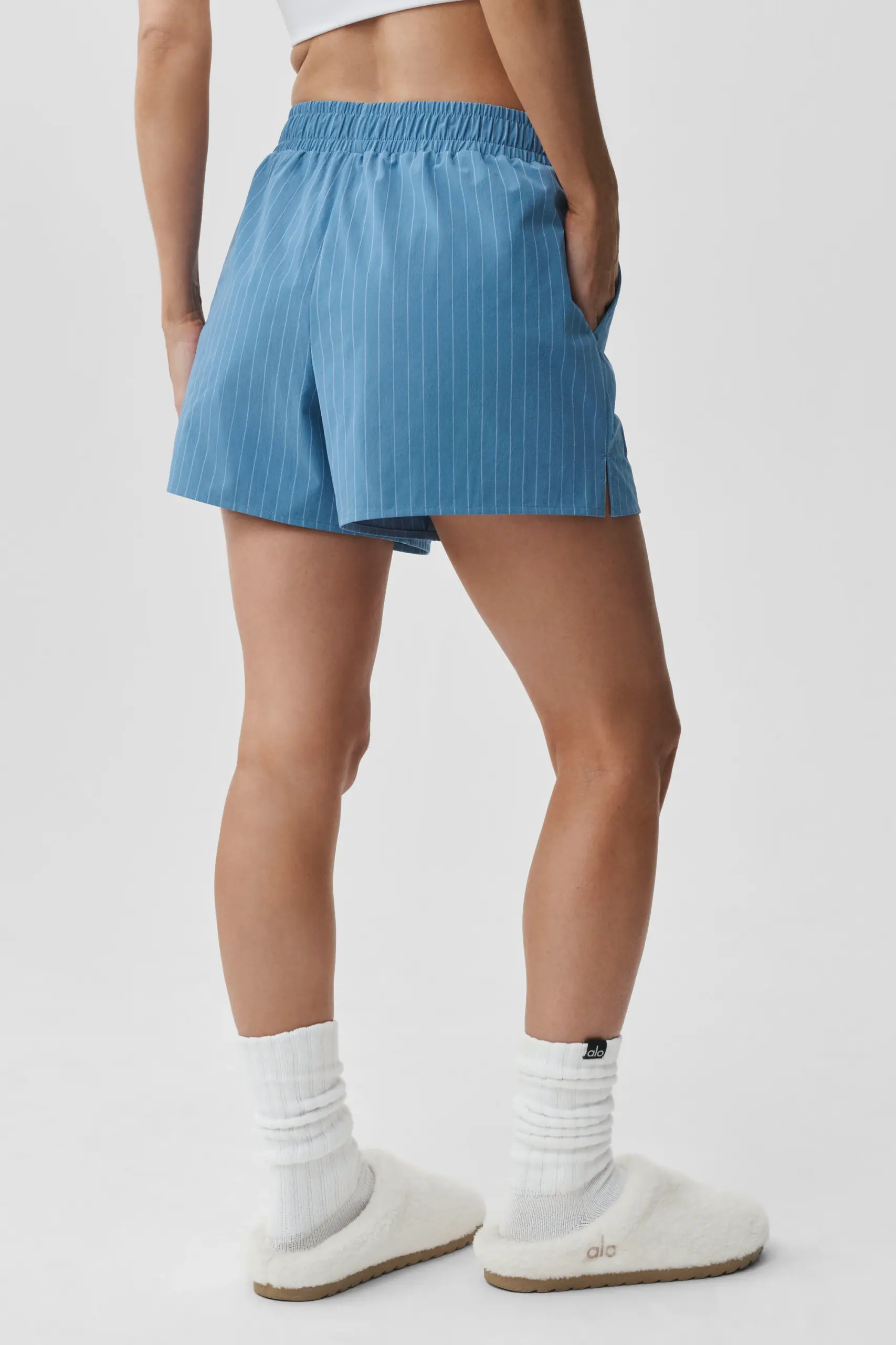 Pinstripe Daylight Boxer Short - California Blue/White - Image 2