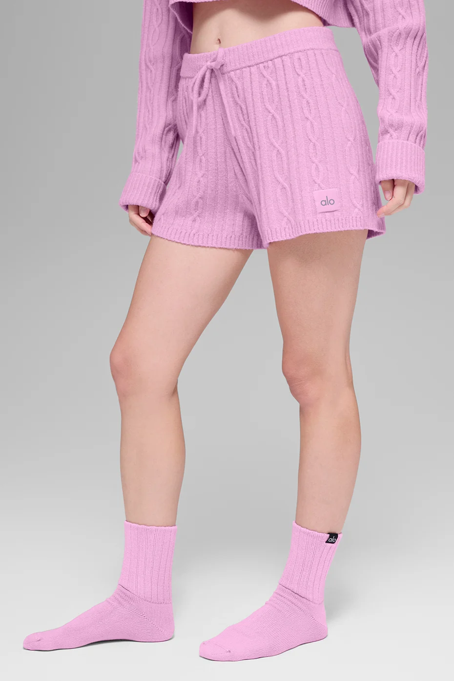 Cable Knit Winter Bliss Short - Candy Heart Pink - Image 4