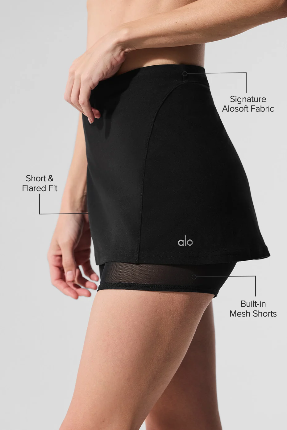 Alosoft Serve It Up Skirt - Black - Image 2