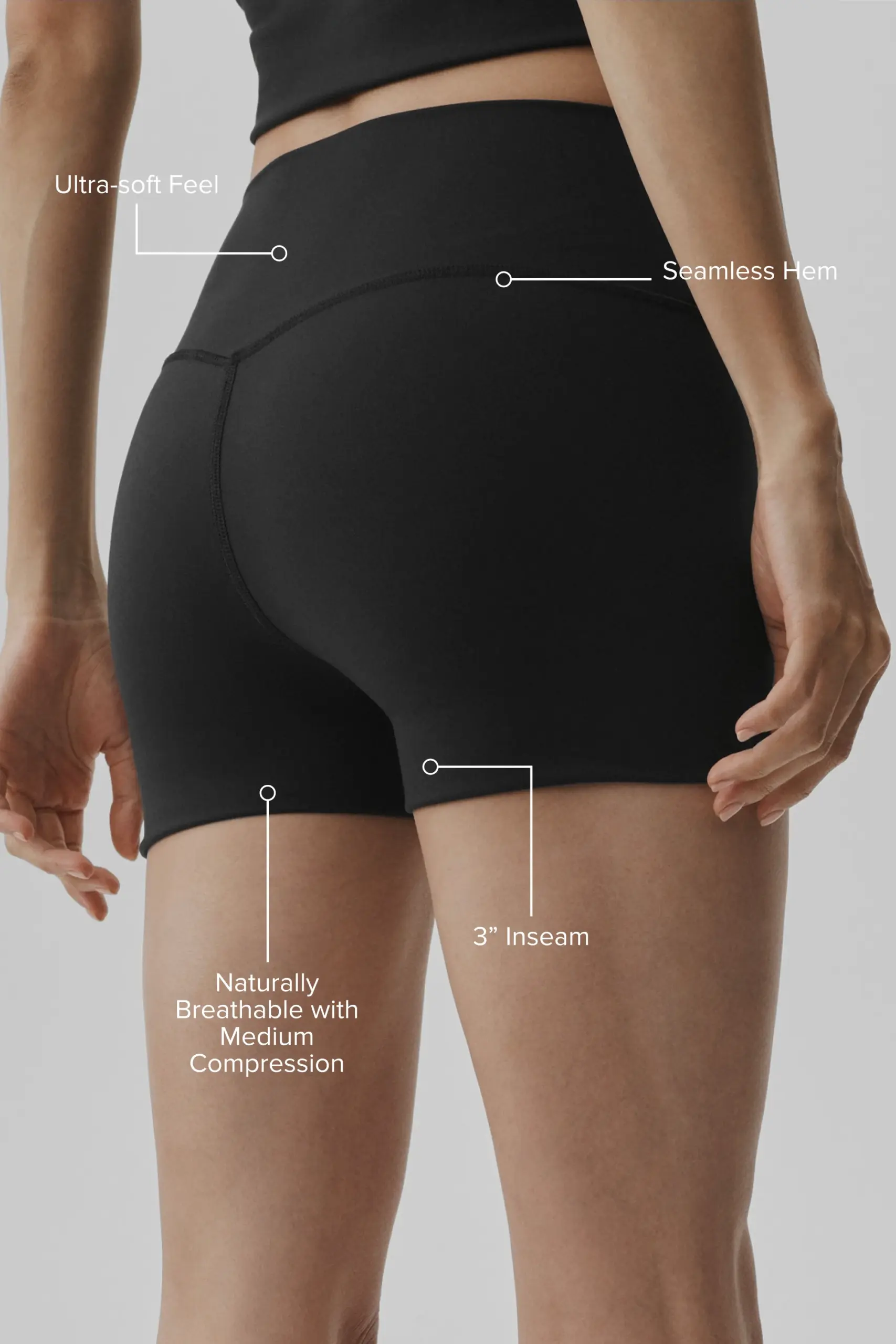 3 ALO Softsculpt High-Waist Precision Short - Black - Image 2
